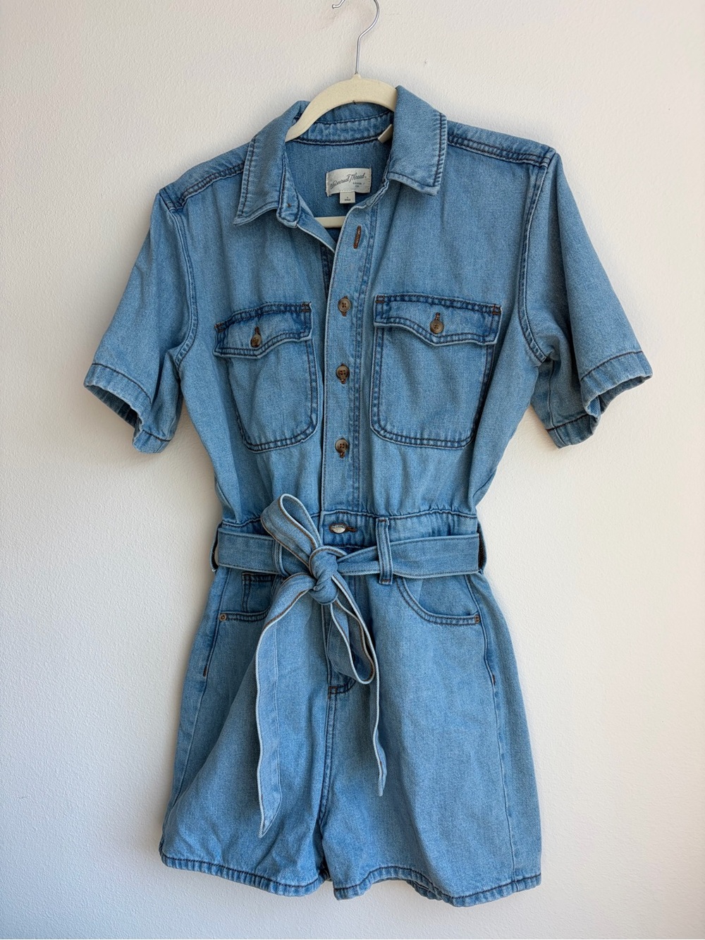 Universal Thread Light Blue Denim Romper